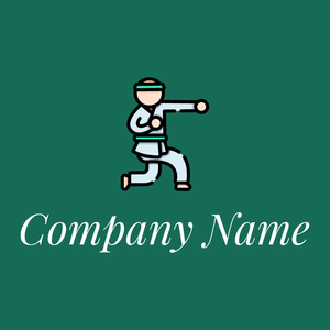 Karate logo on a Blue Stone background - Sport