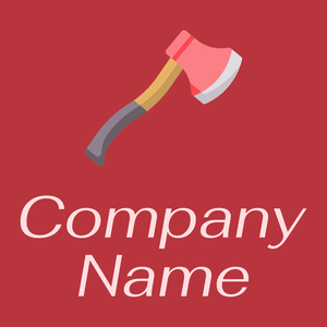 Axe on a Medium Carmine background - Abstrait