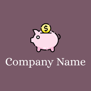 Piggy bank logo on a Cosmic background - Negócios & Consultoria