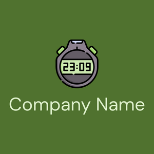 Black Timer on a Green Leaf background - Vente au détail