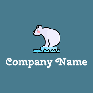 Polar bear logo on a Jelly Bean background - Medio ambiente & Ecología