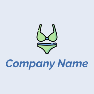 Bikini on a Pattens Blue background - Moda & Belleza