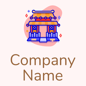 Temple logo on a Snow background - Abstrait