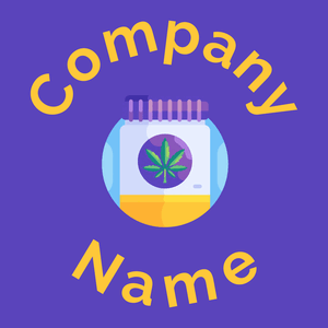 Cannabis logo on a Royal Purple background - Médicale & Pharmaceutique