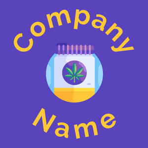 Cannabis logo on a Royal Purple background - Medicina & Farmacia
