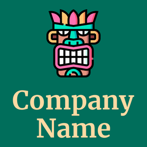 Tiki logo on a Tropical Rain Forest background - Reise & Hotel