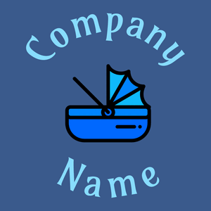 Cradle logo on a Tory Blue background - Niños & Guardería