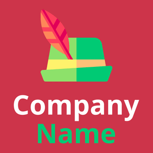 Hat logo on a Brick Red background - Abstrato