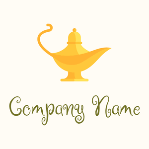 Genie lamp on a Floral White background - Entertainment & Kunst