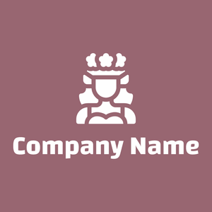 Nymph logo on a Mauve Taupe background - Abstrakt