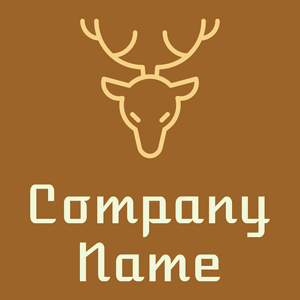 Deer logo on a Afghan Tan background - Animales & Animales de compañía
