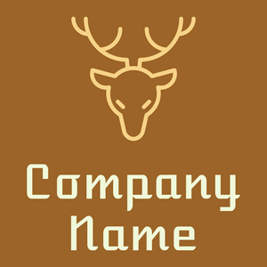 Deer logo on a Afghan Tan background - Animaux & Animaux de compagnie
