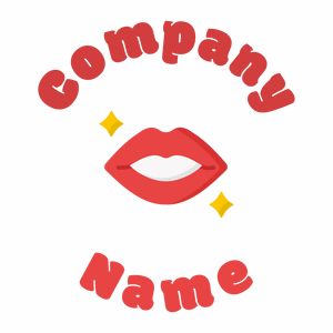 Lips logo on a White background - Moda & Beleza