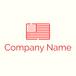 Red United states of america on a Ivory background - Abstrait