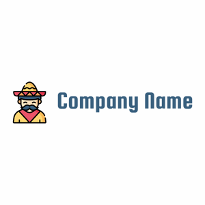 Mexican man logo on a White background - Abstrato