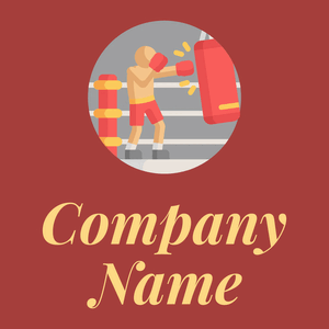 Boxing logo on a Mexican Red background - Esportes