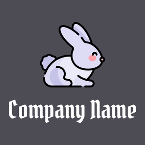 Rabbit logo on a Gun Powder background - Animals & Pets