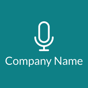 Microphone logo on a Deep Sea background - Arte & Entretenimiento