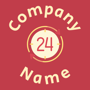 24 hours logo on a Sunset background - Real Estate & Mortgage
