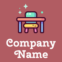 Table logo on a Blush background - Enfant & Garderie