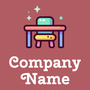 Table logo on a Blush background - Enfant & Garderie