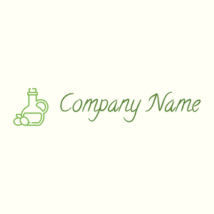 Olive oil logo on a Ivory background - Landbouw
