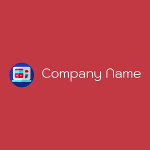 Online booking logo on a Mahogany background - Negócios & Consultoria