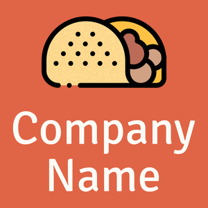 Burrito logo on an orange background - Cibo & Bevande