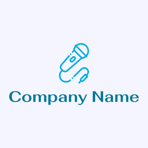 Microphone logo on a Ghost White background - Computer