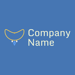 Necklace logo on a Steel Blue background - Mode & Beauté