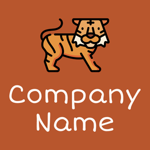 Tiger logo on a Fiery Orange background - Animals & Pets