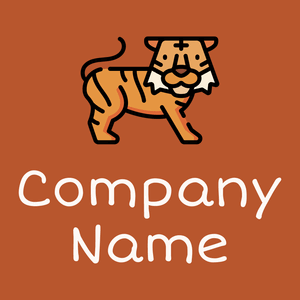 Tiger logo on a Fiery Orange background - Animaux & Animaux de compagnie