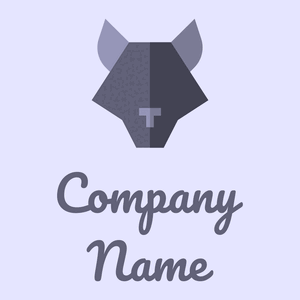 Wolf logo on a Ghost White background - Dieren/huisdieren