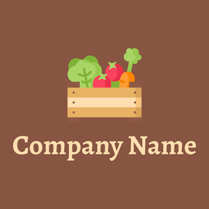 Organic food logo on a Ironstone background - Medio ambiente & Ecología