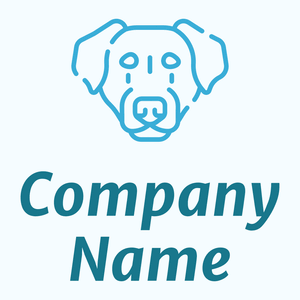 Labrador retriever logo on a Alice Blue background - Animali & Cuccioli