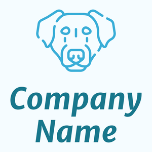 Labrador retriever logo on a Alice Blue background - Animais e Pets