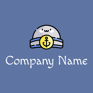 Outlined Sailor Hat on a Waikawa Grey background - Seguridad