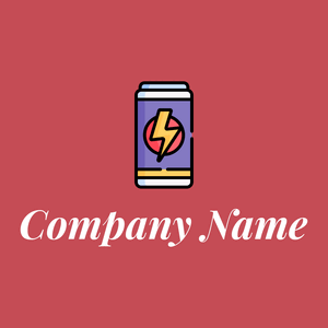 Energy drink logo on a Fuzzy Wuzzy Brown background - Comida & Bebida