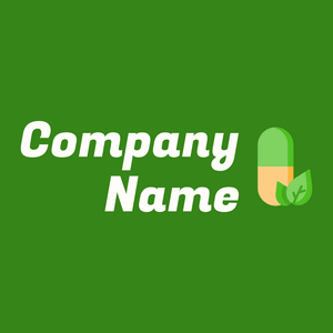 Capsule logo on a Forest Green background - Floral