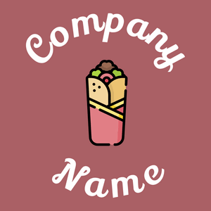 Kebab logo on a Coral Tree background - Comida & Bebida