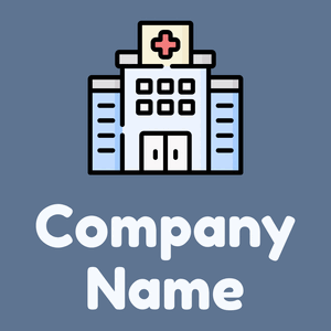 Hospital logo on a Waikawa Grey background - Arquitetura