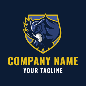 flying owl in badge logo - Sicherheit