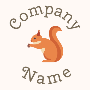 Chipmunk logo on a Seashell background - Animali & Cuccioli