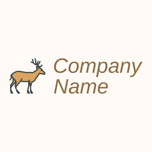 Deer logo on a beige background - Animais e Pets