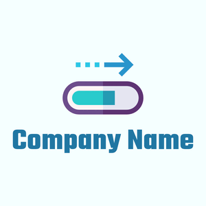 Loading logo on a Azure background - Computadores