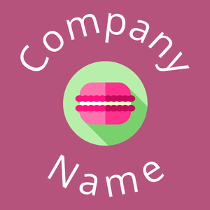 Macaron logo on a Royal Heath background - Alimentos & Bebidas