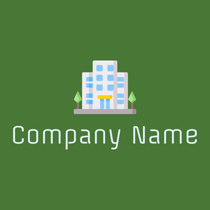 Office building logo on a Dell background - Negócios & Consultoria