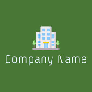 Office building logo on a Dell background - Zakelijk & Consulting