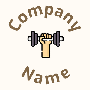 Gym logo on a Floral White background - Sport