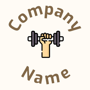 Gym logo on a Floral White background - Deportes